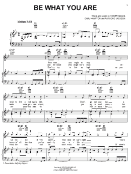 page one of Be What You Are (Piano, Vocal & Guitar Chords (Right-Hand Melody))