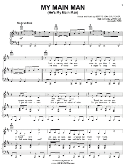 page one of My Main Man (He's My Main Man) (Piano, Vocal & Guitar Chords (Right-Hand Melody))