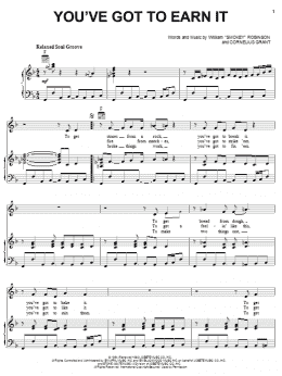 page one of You've Got To Earn It (Piano, Vocal & Guitar Chords (Right-Hand Melody))