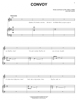 page one of Convoy (Piano, Vocal & Guitar Chords (Right-Hand Melody))
