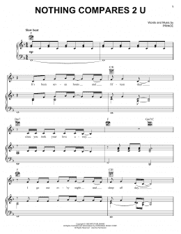 page one of Nothing Compares 2 U (Piano, Vocal & Guitar Chords (Right-Hand Melody))