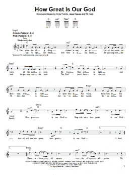 page one of How Great Is Our God (Easy Guitar)