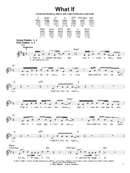 page one of What If (Easy Guitar)