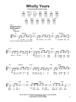 page one of Wholly Yours (Easy Guitar)