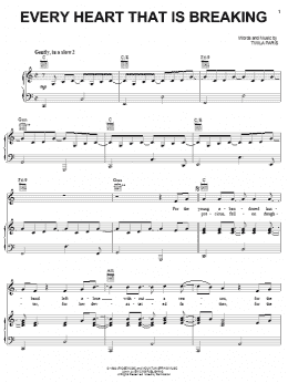 page one of Every Heart That Is Breaking (Piano, Vocal & Guitar Chords (Right-Hand Melody))