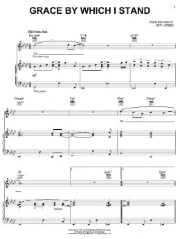 page one of Grace By Which I Stand (Piano, Vocal & Guitar Chords (Right-Hand Melody))