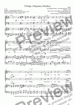 page one of I Pledge Allegiance (Medley)
