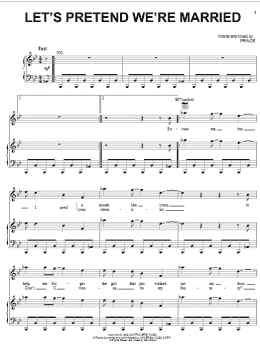 page one of Let's Pretend We're Married (Piano, Vocal & Guitar Chords (Right-Hand Melody))