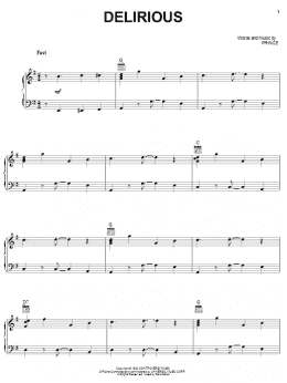 page one of Delirious (Piano, Vocal & Guitar Chords (Right-Hand Melody))