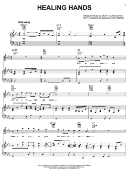 page one of Healing Hands (Piano, Vocal & Guitar Chords (Right-Hand Melody))