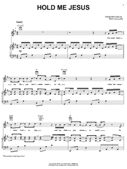 page one of Hold Me Jesus (Piano, Vocal & Guitar Chords (Right-Hand Melody))