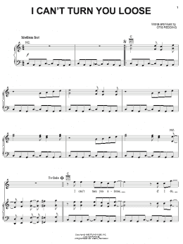 page one of I Can't Turn You Loose (Piano, Vocal & Guitar Chords (Right-Hand Melody))
