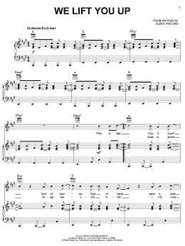 page one of We Lift You Up (Piano, Vocal & Guitar Chords (Right-Hand Melody))