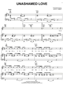 page one of Unashamed Love (Piano, Vocal & Guitar Chords (Right-Hand Melody))