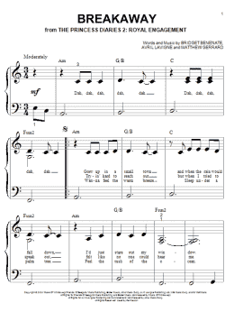 page one of Breakaway (Big Note Piano)