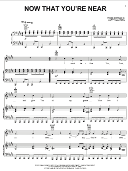 page one of Now That You're Near (Piano, Vocal & Guitar Chords (Right-Hand Melody))