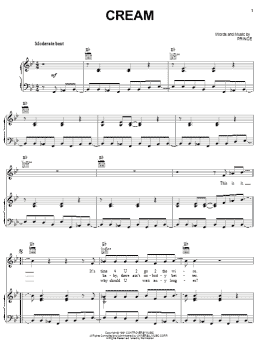 page one of Cream (Piano, Vocal & Guitar Chords (Right-Hand Melody))