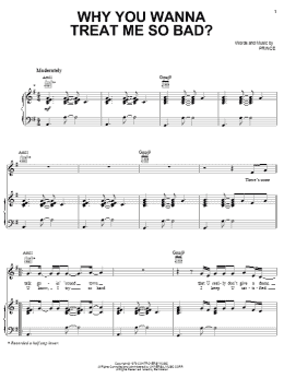 page one of Why You Wanna Treat Me So Bad (Piano, Vocal & Guitar Chords (Right-Hand Melody))