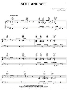 page one of Soft And Wet (Piano, Vocal & Guitar Chords (Right-Hand Melody))
