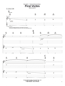 page one of First Victim (Guitar Tab)