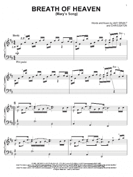 page one of Breath Of Heaven (Mary's Song) (Piano Solo)