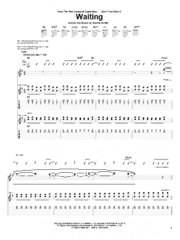 page one of Waiting (Guitar Tab)