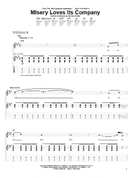 page one of Misery Loves Its Company (Guitar Tab)