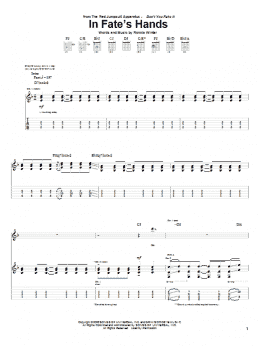 page one of In Fate's Hands (Guitar Tab)