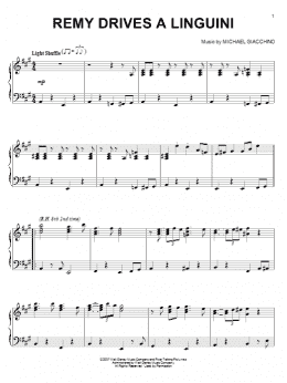 page one of Remy Drives A Linguini (Piano Solo)