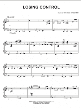 page one of Losing Control (Piano Solo)