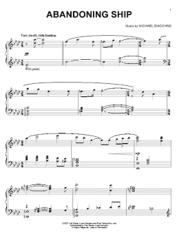 page one of Abandoning Ship (Piano Solo)