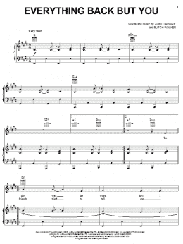page one of Everything Back But You (Piano, Vocal & Guitar Chords (Right-Hand Melody))