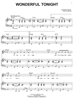 page one of Wonderful Tonight (Piano & Vocal)
