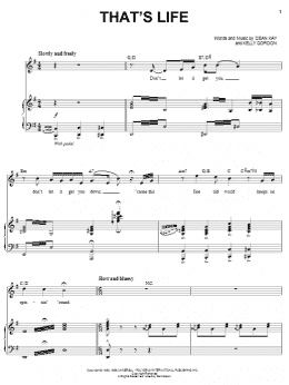page one of That's Life (Piano & Vocal)