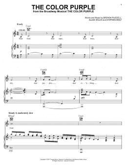 page one of The Color Purple (Piano, Vocal & Guitar Chords (Right-Hand Melody))