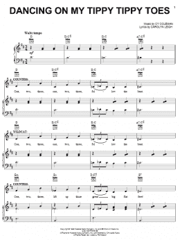 page one of Dancing On My Tippy Tippy Toes (Piano, Vocal & Guitar Chords (Right-Hand Melody))