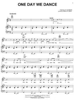 page one of One Day We Dance (Piano, Vocal & Guitar Chords (Right-Hand Melody))