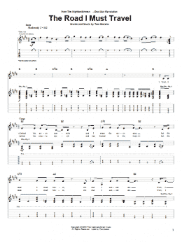 page one of The Road I Must Travel (Guitar Tab)