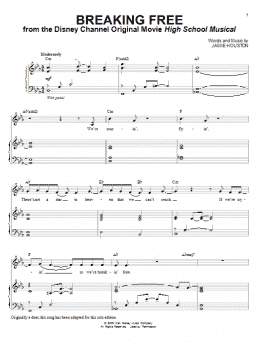 page one of Breaking Free (from High School Musical) (Piano & Vocal)