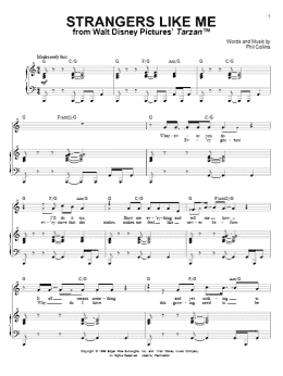page one of Strangers Like Me (Piano & Vocal)