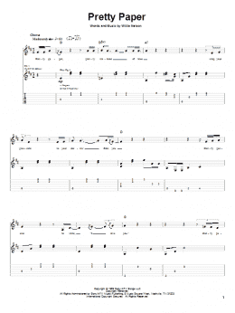 page one of Pretty Paper (Guitar Tab)
