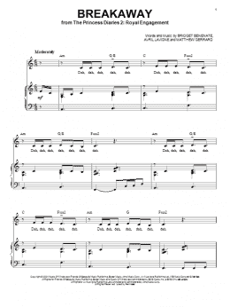 page one of Breakaway (Piano & Vocal)