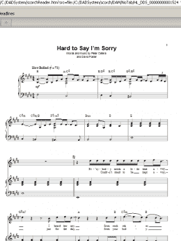 page one of Hard To Say I'm Sorry (Piano & Vocal)