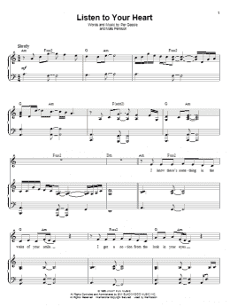 page one of Listen To Your Heart (Piano & Vocal)