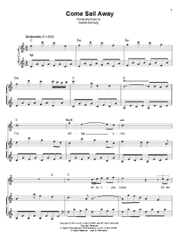 page one of Come Sail Away (Piano & Vocal)