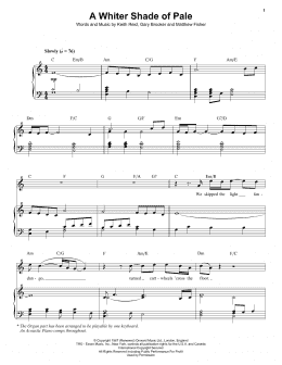 page one of A Whiter Shade Of Pale (Piano & Vocal)