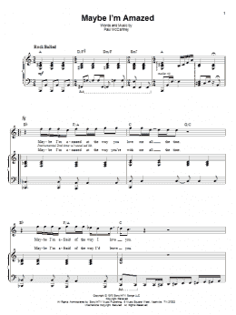 page one of Maybe I'm Amazed (Piano & Vocal)