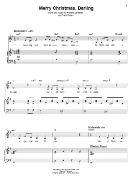 page one of Merry Christmas, Darling (Piano & Vocal)
