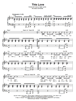 page one of This Love (Piano & Vocal)