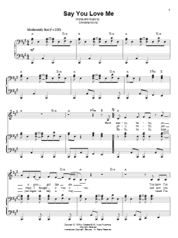 page one of Say You Love Me (Piano & Vocal)